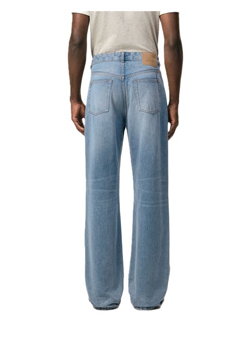 Jeans dal taglio ampio in denim indaco effetto used Ami Paris Ami Paris | HTR450.DE0046480 USED BLUE